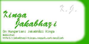 kinga jakabhazi business card